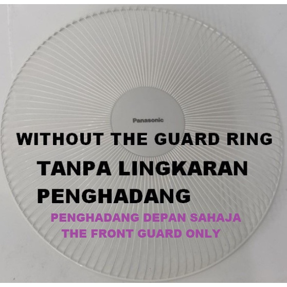 White Colour Front Guard With Guard Mark For Panasonic KDK Stand Fan Table Fan Wall Fan (16" Fan Blade)