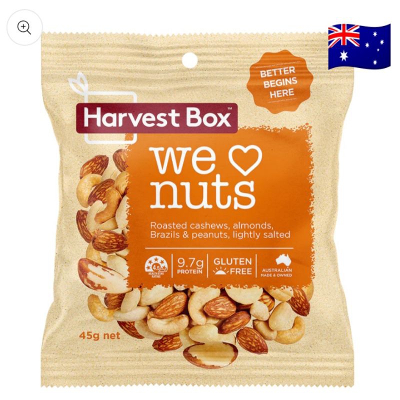 Harvest Box We Love Nuts Snack 45g imported from Australia