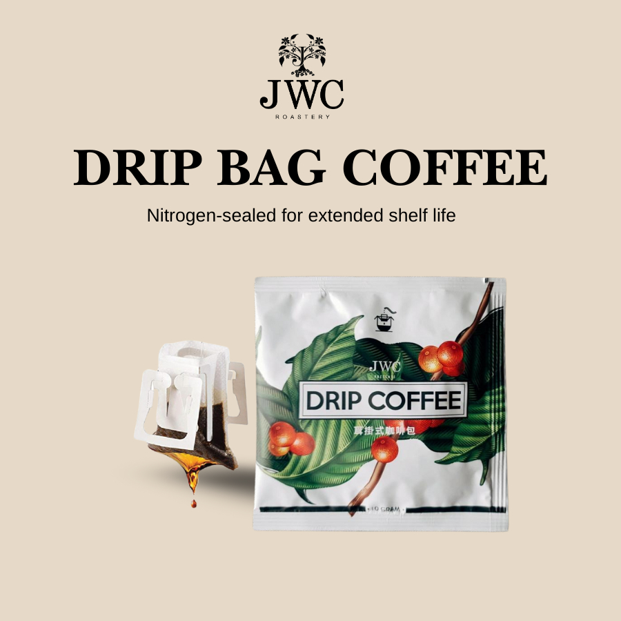 JWC Drip Coffee Bag 1 Sachet - Caramel Popcorn/Inferno/Pink Panther - VacuumPackWithNitrogen