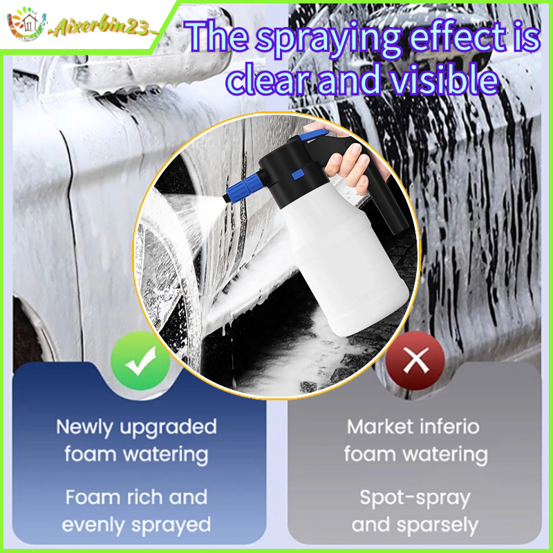 【New on】 1.5L Electric Spray Bottle, Rechargeable Battery Powered Continuous Spray Bottle, High Pressure Foaming Pump Sp