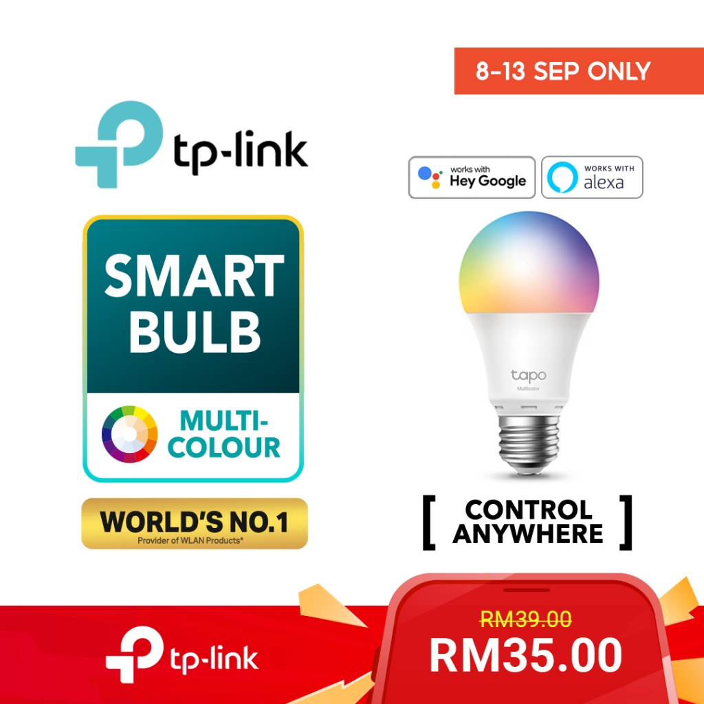 TP-Link Smart Light Bulb Tapo L530E Smart Multicolour LED Bulb E27 WiFi APP Control