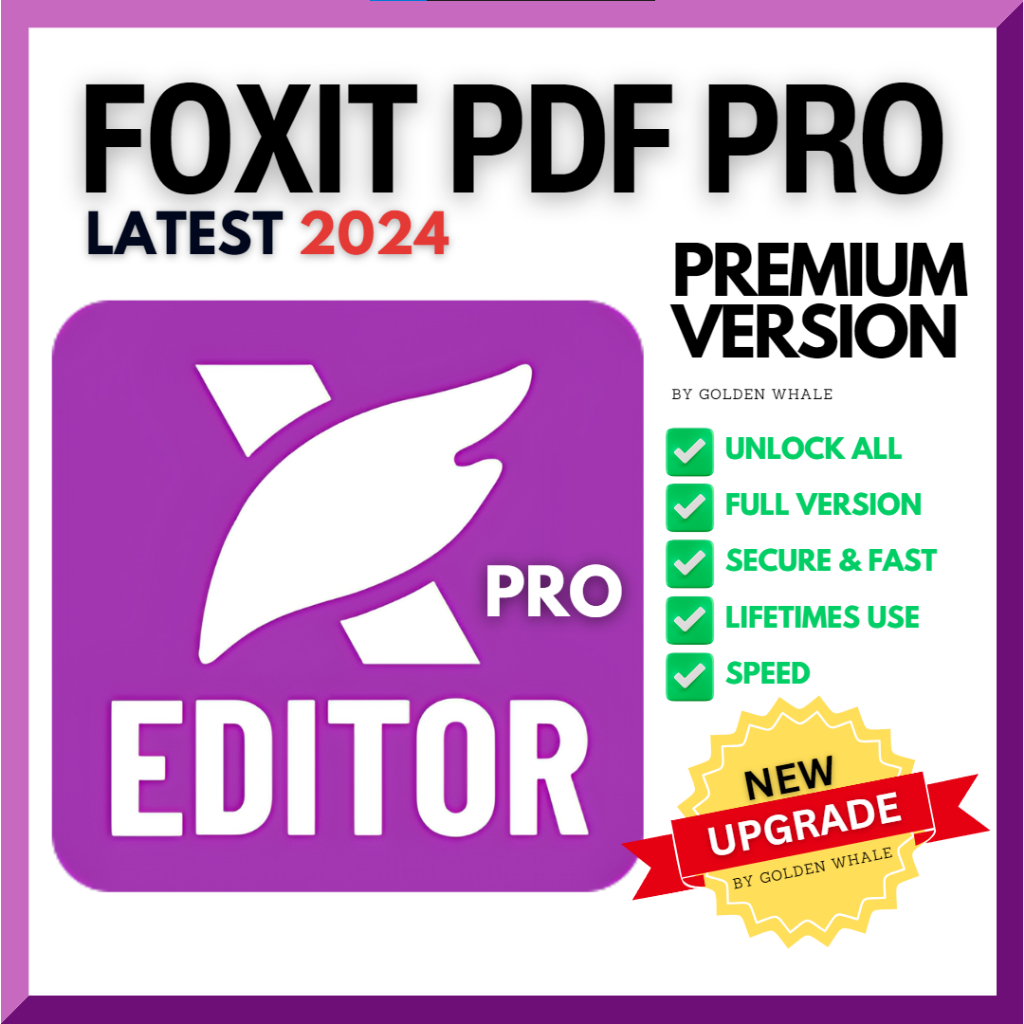 Foxit PDF Editor Pro [+Video] - PDF Editor & Converter | Lifetime Access | Full Version | PC Software