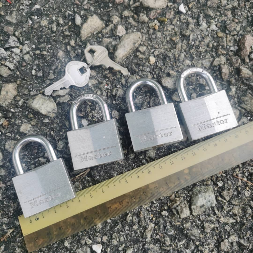 Ber1 Master 4X40mm Key Alike Padlock 2 Ori Keys High Security Mangga Kunci Lock