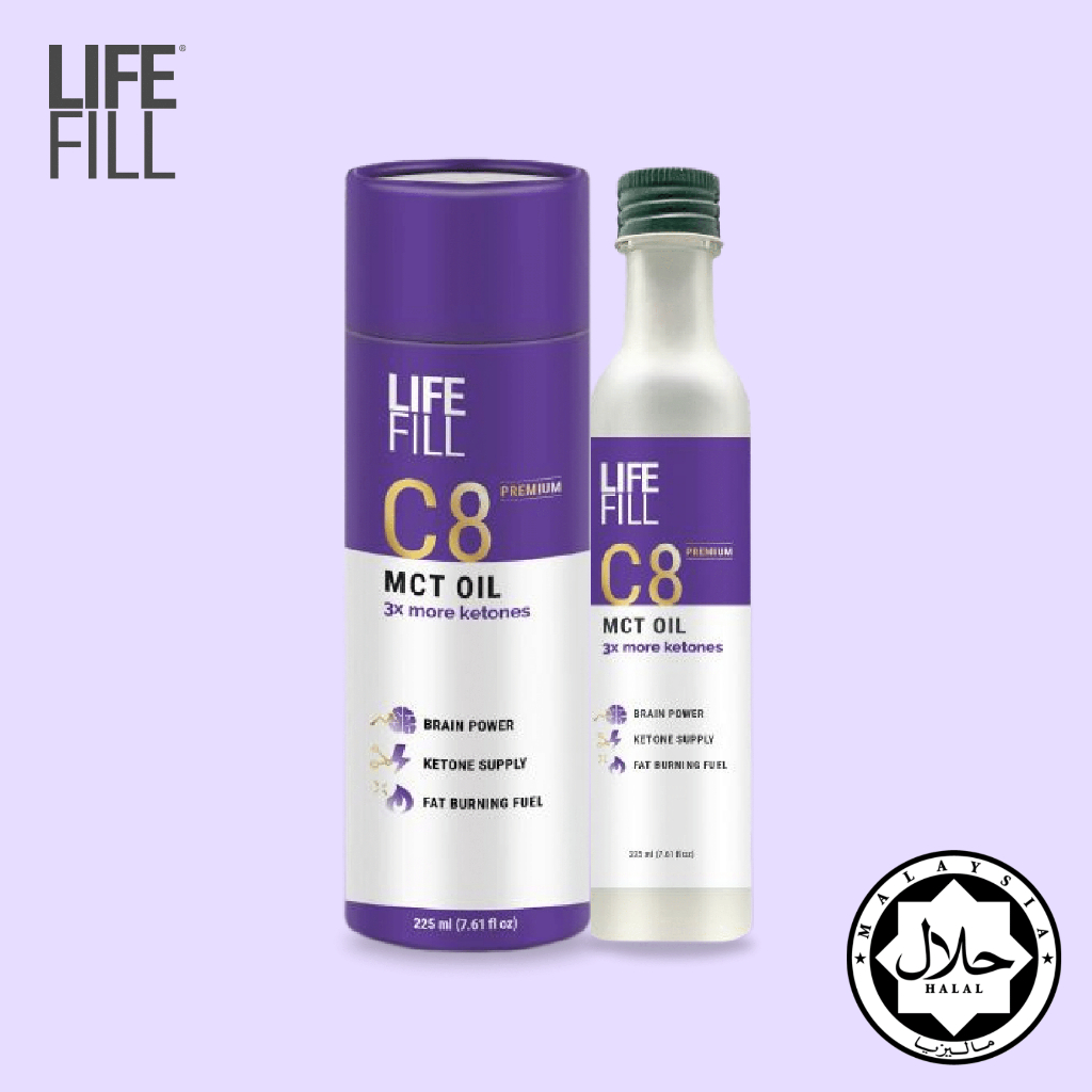 LifeFill C8 MCT Oil | 3x more ketones | Fat-burning fuel | Suitable for Keto Diet | Free shipping