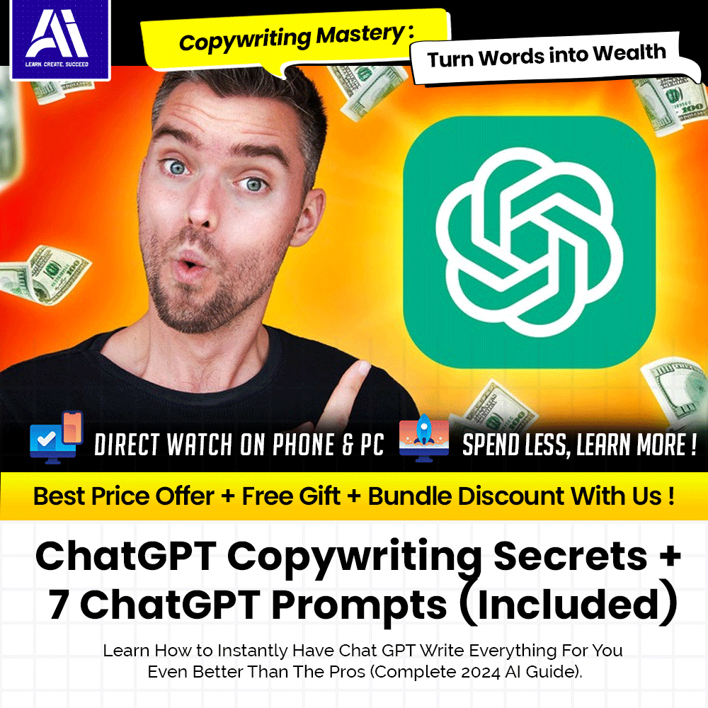 AI Video Course: ChatGPT Copywriting Secrets + 7 ChatGPT Prompts (Included) | Copywriting Course | Learn Copywriting