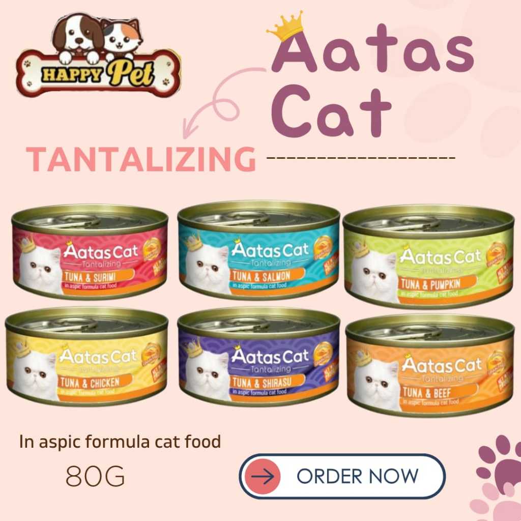 READY STOCK AATAS CAT TANTALIZING WET FOOD 80G SHIP FROM MALAYSIA