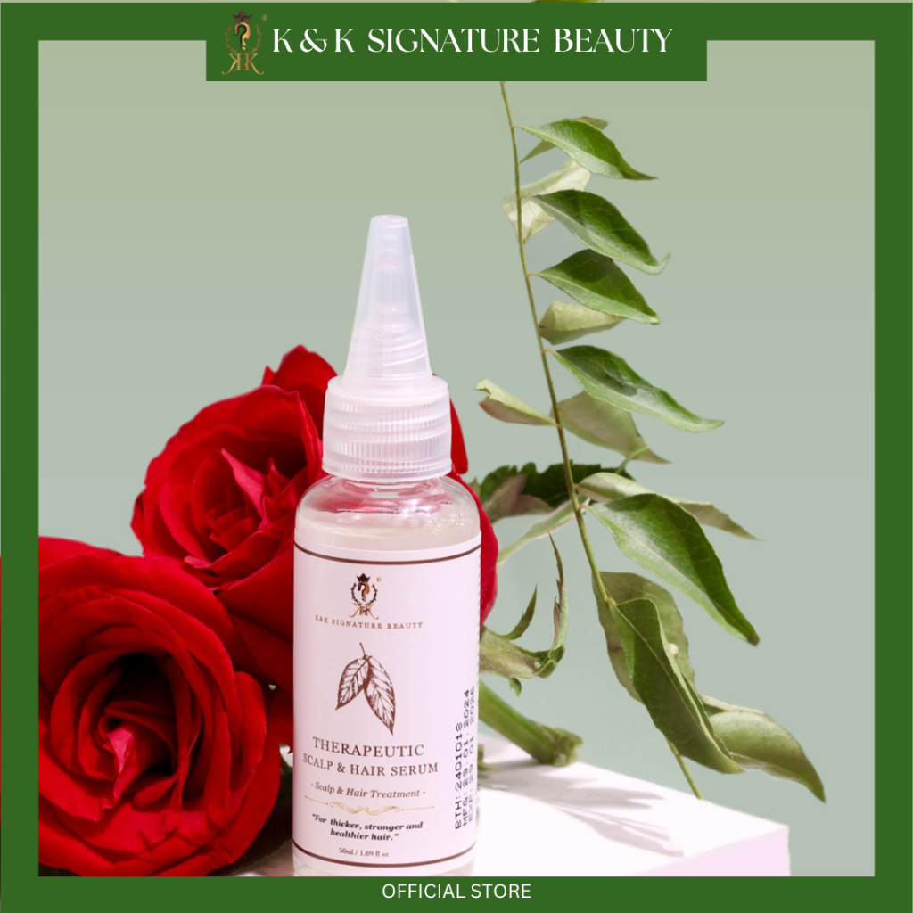 [HQ]K&K 100% HERBAL THERAPEUTIC SCALP & HAIR SERUM 50ML- LEBATKAN RAMBUT - SERUM GUGUR RAMBUT - MINYAK LEBAT - AKAR