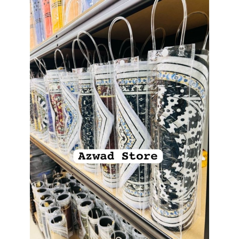 Sejadah Kubah With Transparent Bag Size (35×65)cm Viral Shining 3D Velvet DoorGift prayer Mat Hantaran Hadiah