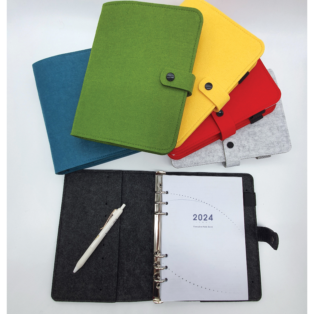 2024 A5 Felt Fabric 6 Ring Binder ECO Environment friendly Planner Loose Leaf Notebook Diary loose leaf birthday gift