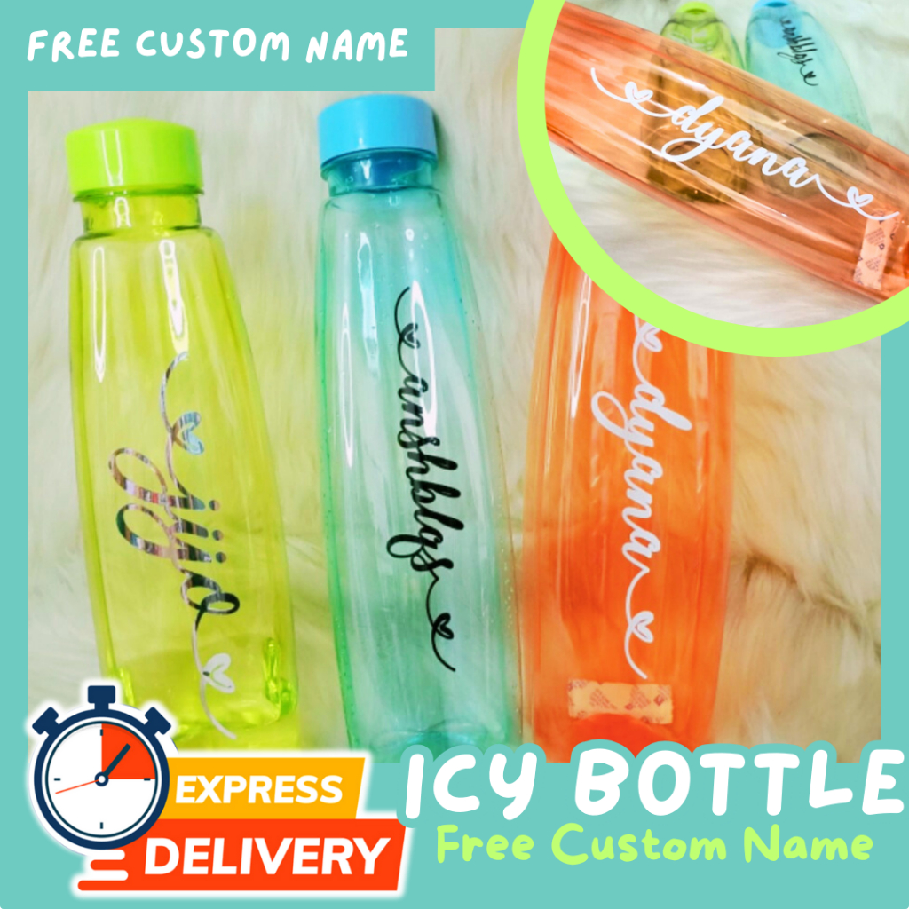 [Personalized Name Gift Box] Custom Name Icy Bottle 700ml Candy Colour Birthday Suprise Gift Box ( bundle deals 7% )