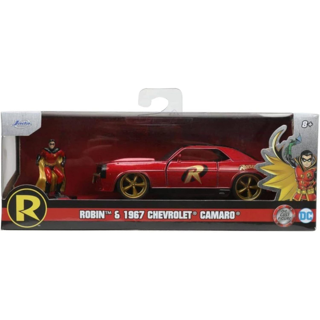 Jada DC Comics 1:32 1969 Chevy Camaro Die-cast Car w/ 1.65" Robin Figure (QDJD330883)
