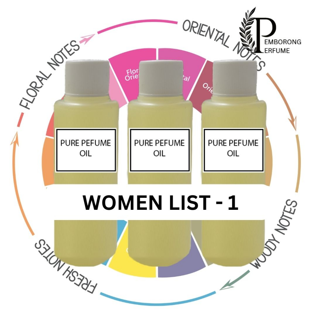 Pati Inspired Perfume Women List - 1 Raw Material for perfume Import Kualiti