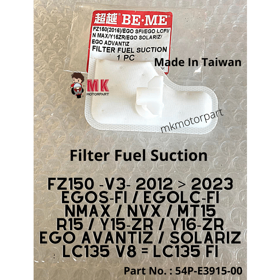 FILTER FUEL SUCTION Yamaha FZ150 V3 EGOSFI EGOLCFI NMAX NVX LC135 Y15zR Y16zR Solariz Avantiz R15 MT15 Petrol Pump