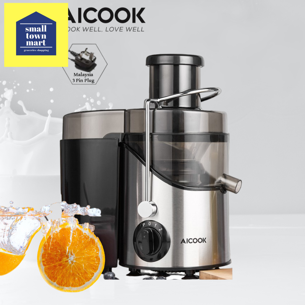 Aicook AMR526 Wide Mouth BPA-FREE 304 Stainless Steel 3 Speeds Centrifugal Juicer for Fruits and Vegetables