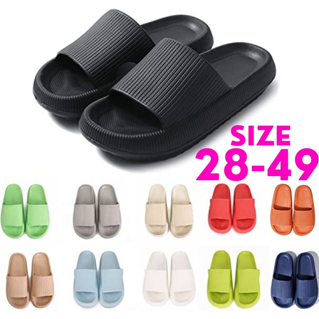 Slipper Selipar Pillow Unisex Cloud Air Slide Slipper Thick Sole Comfy Shoes Indoor Selipar Rumah Anti-Slip Sandal