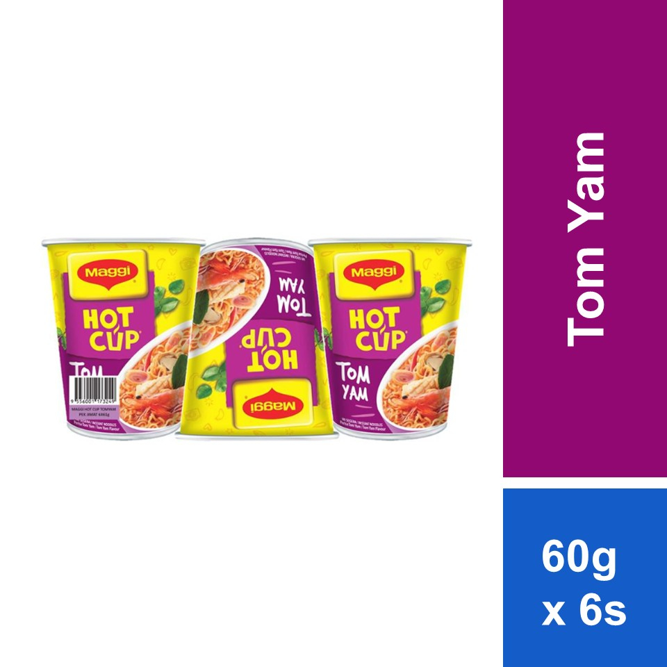 MAGGI Hot Cup Tom Yam 60g x 6 Cups (Halal)