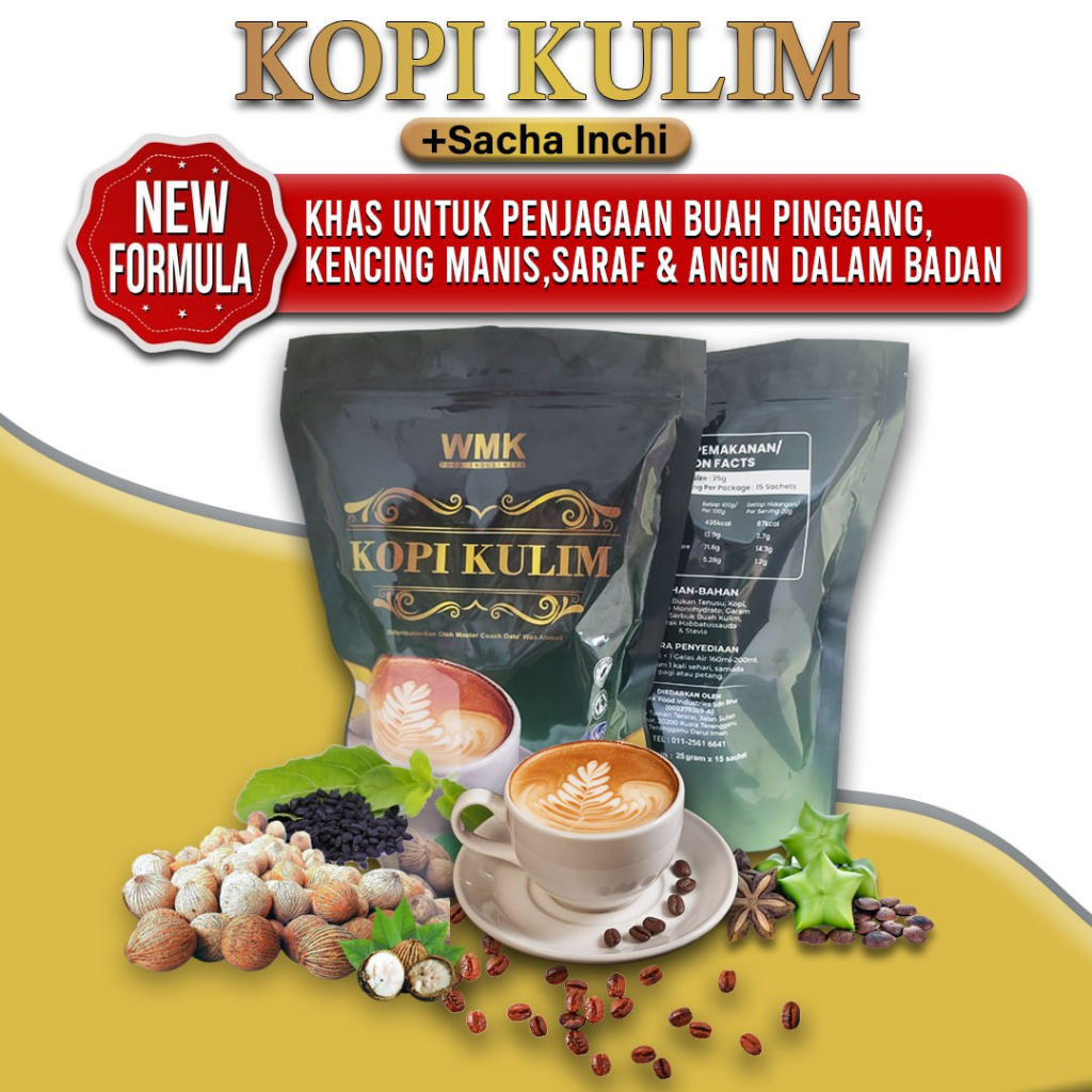 Kopi Kulim Stevia Habbastussauda Sancha Inchi Ashwaganda Coffee