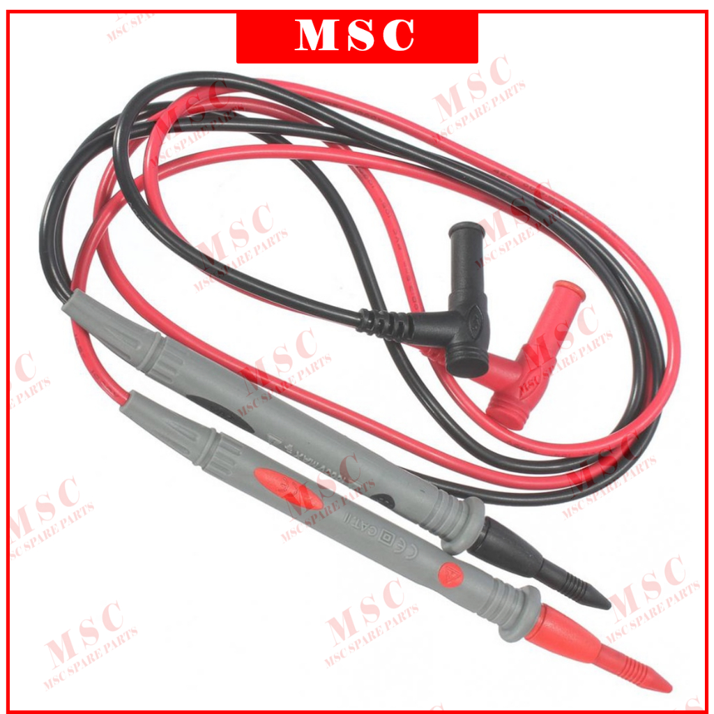 1 Pair 1000V 20A Thin Needle Universal Test Probe Leads Cable Testing Multi Meter Digital Multimeter Tester
