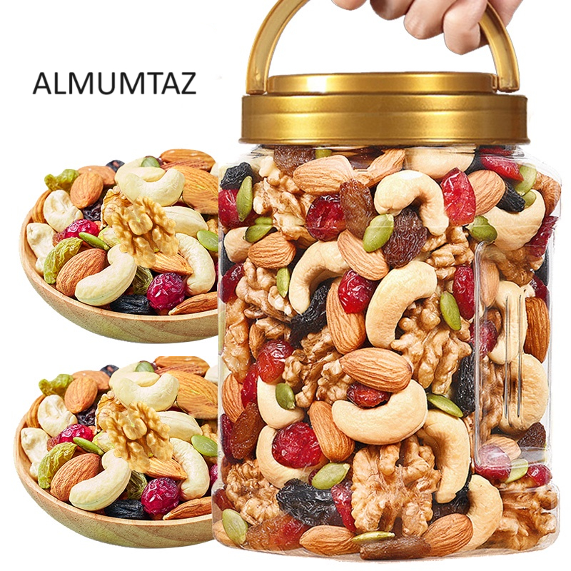 Mixed Fresh Nuts types 500g /1KG of Walnut/almond/Gaju/ black raisins/ golden raisins high quality.