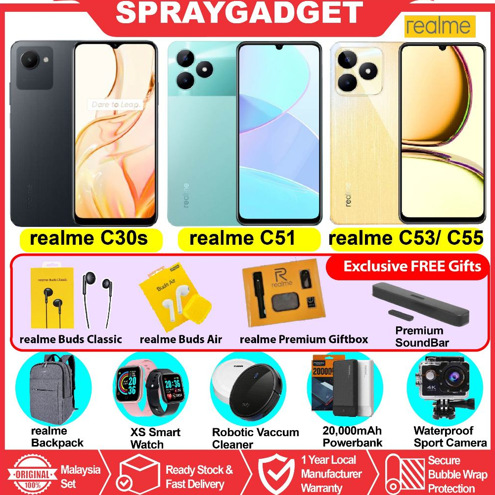 realme C67 / realme C63 / realme C53 (8+128GB / 8+256GB) Original Realme Malaysia Warranty