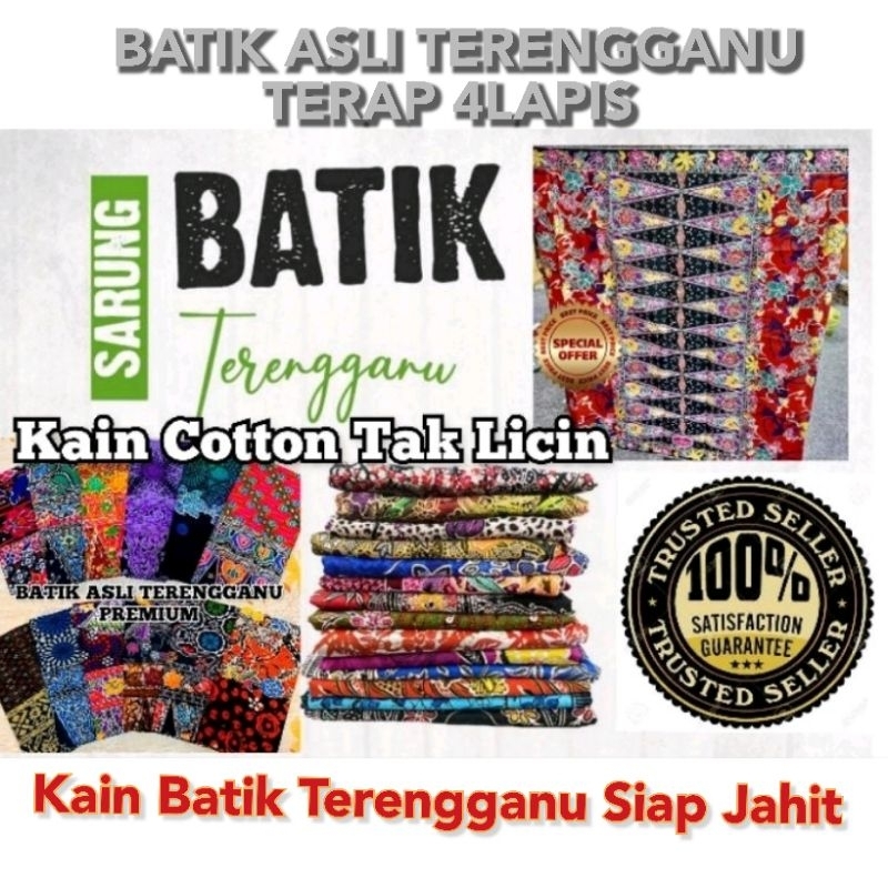 Kain Batik Terengganu Siap Jahit / Kain Batik Siap Jahit / Kain Batik Terengganu