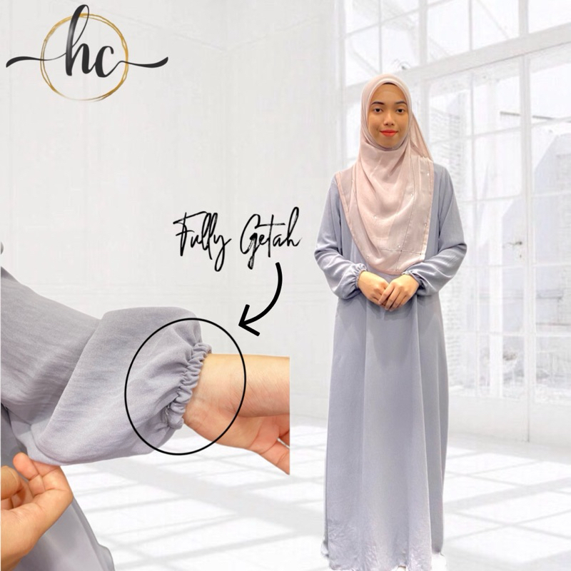 Jubah ROSE CEY Crepe Ironless
