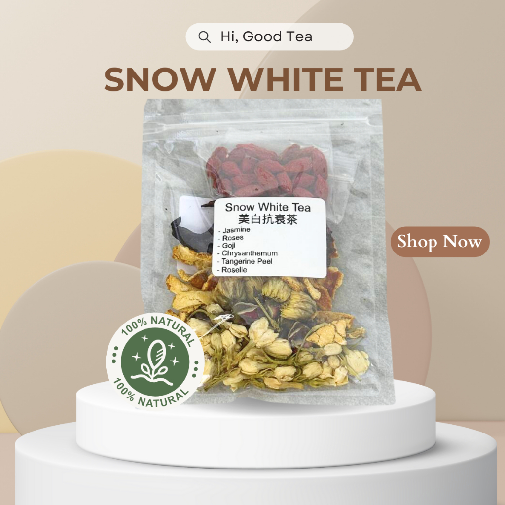 Snow White Tea Radiant Beauty Youthful Glow Skin Revival Tea for Busy Lifestyles - Herbal Infusion for Skin Whitening an