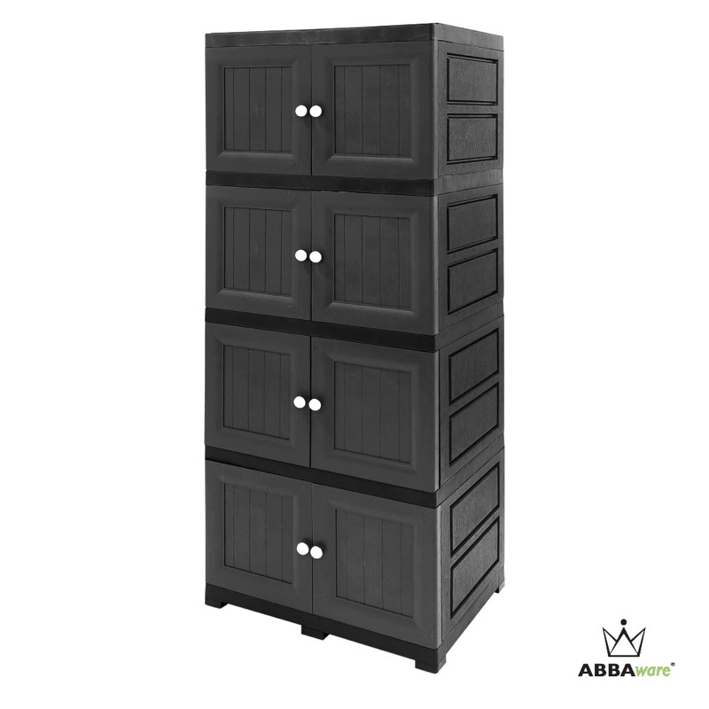 Abbaware Wardrobe Wooden design / Almari Baju/ Storage Cabinet/ Drawer Cabinet