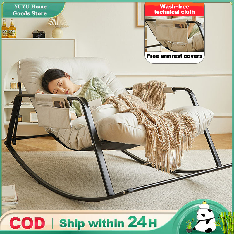 (Ready stock)Rocking Chair Lazy Sofa Chair Kerusi Malas lazy sofa Armchair Lazy Bedroom Living Room kerusi Lounge Chair