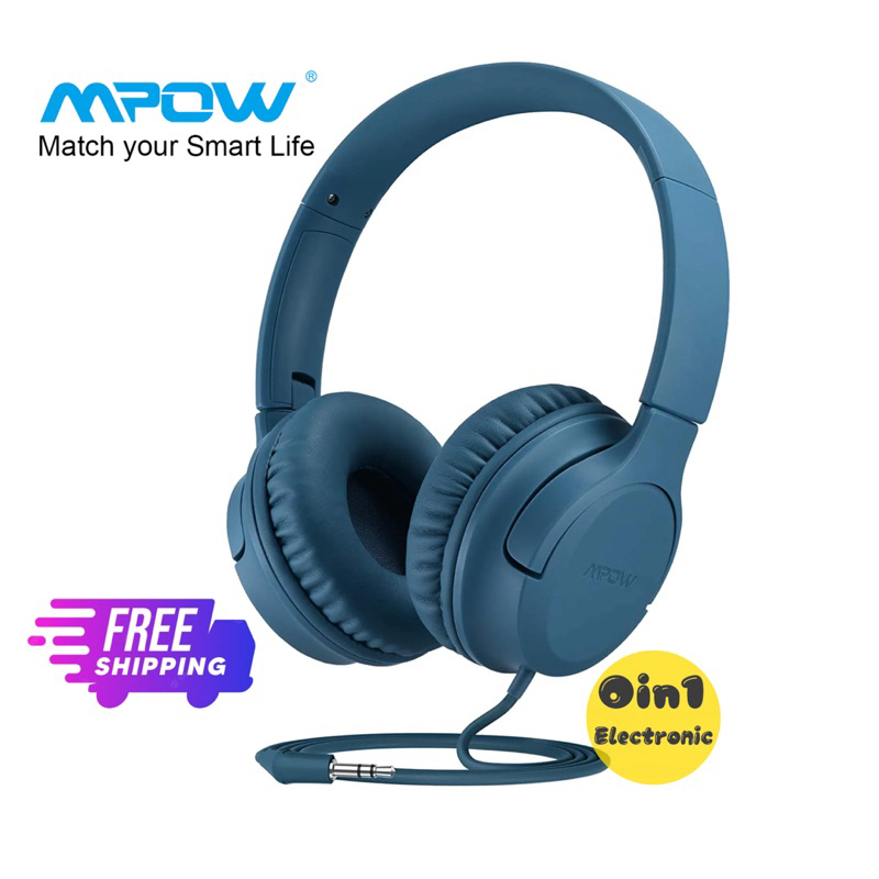 Mpow BH428A Wired Headphones for Kids Teens,Children Headphones with Volume Limit, Foldable Adjustable On-Ear Headphones