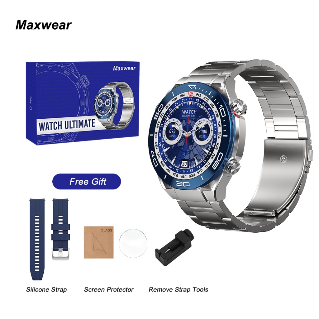 Maxwear GTR8 Smart Watch Dynamic Island 4GB Storage NFC GPS Bluetooth Call Watch E-books Sport Waterproof IP68 Watches