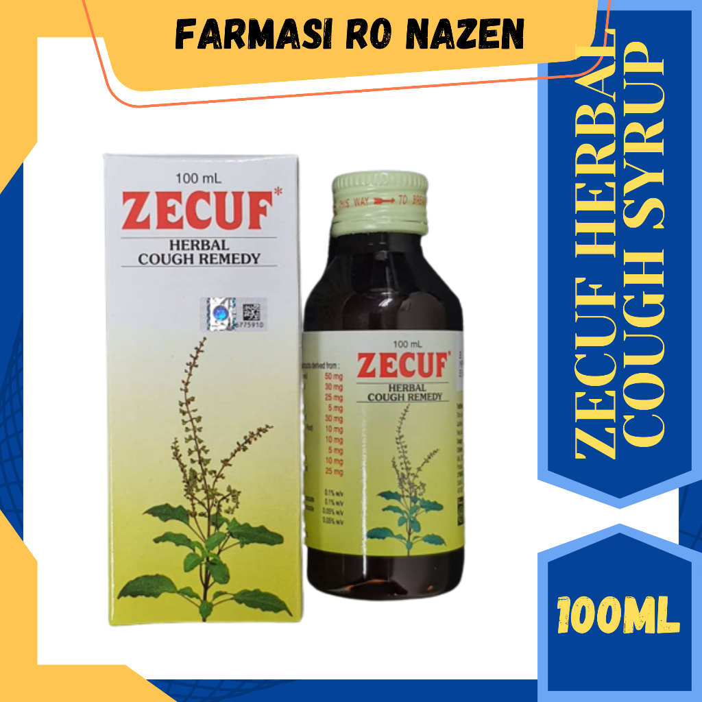 ZECUF HERBAL COUGH REMEDY SYRUP 100ML (Ubat batuk herba untuk batuk kahak dan kering)