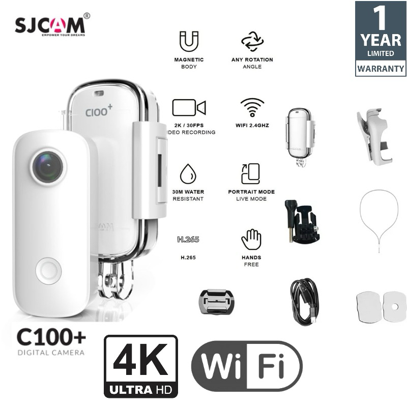 SJCAM C100+ Mini Action Camera 4K/30FPS Video Digital Camera 30M Waterproof WiFi Connection
