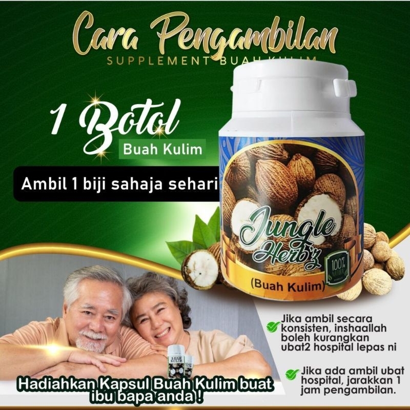 ORIGINAL HQ | FREE SHIPPING30 PCS KAPSUL HERBA BUAH KULIM 100% JUNGLE GARLIC