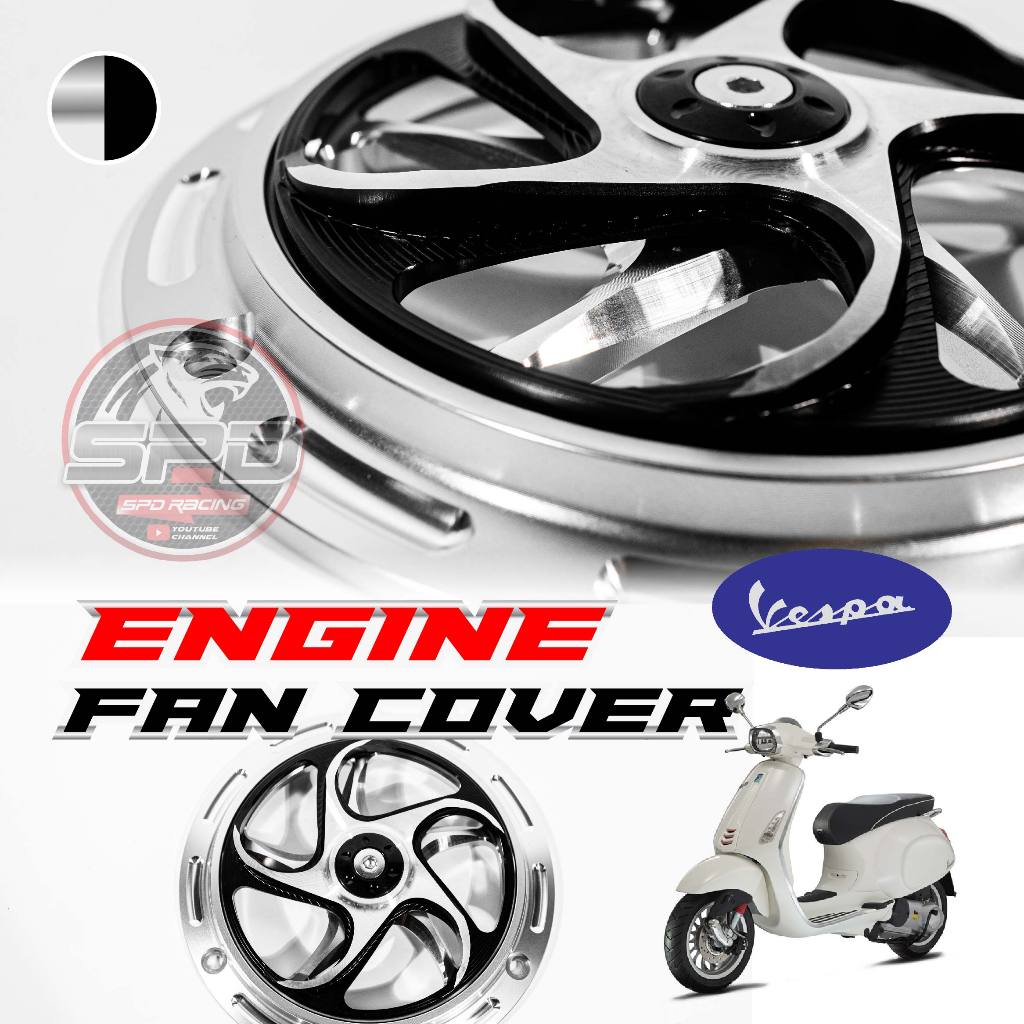 Cooling Fan Cover / Engine Fan Spinner - CNC Rotation Guard For Vespa Sprint Primavera LX 150 S125 Motorcycle