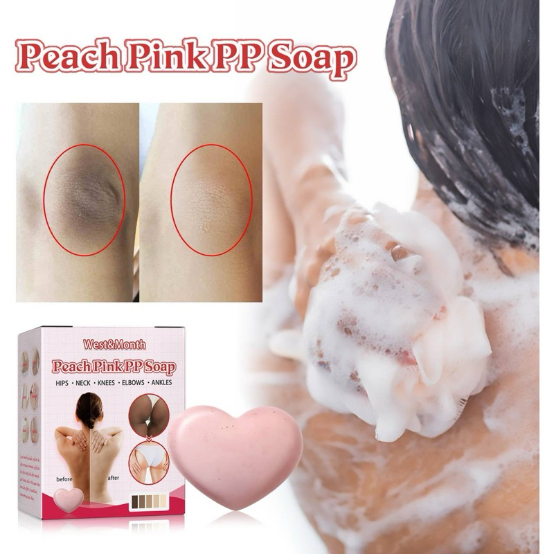 WESTMONTH PEACH PINK PP WHITENING SOAP Sabun pp pink pemutih kulit kulit muka siku lutut lengan leher ketiak belakang