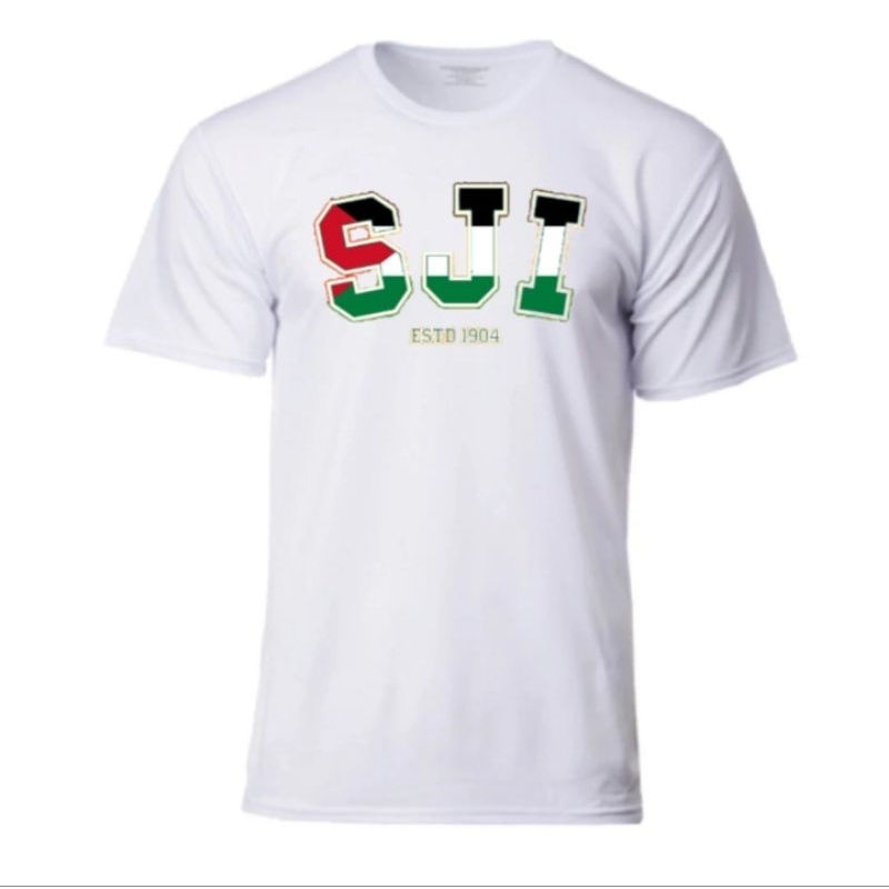 SJI ESTD 1904 - Johannians WHITE Premium T Shirt Palestinian Solidarity