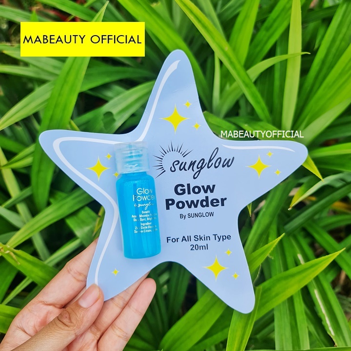 Sunglow Glow Powder | Sun Glow Face Soothing Skincare Treatment & Acne Cream Lotion Bedak Sejuk Original HQ