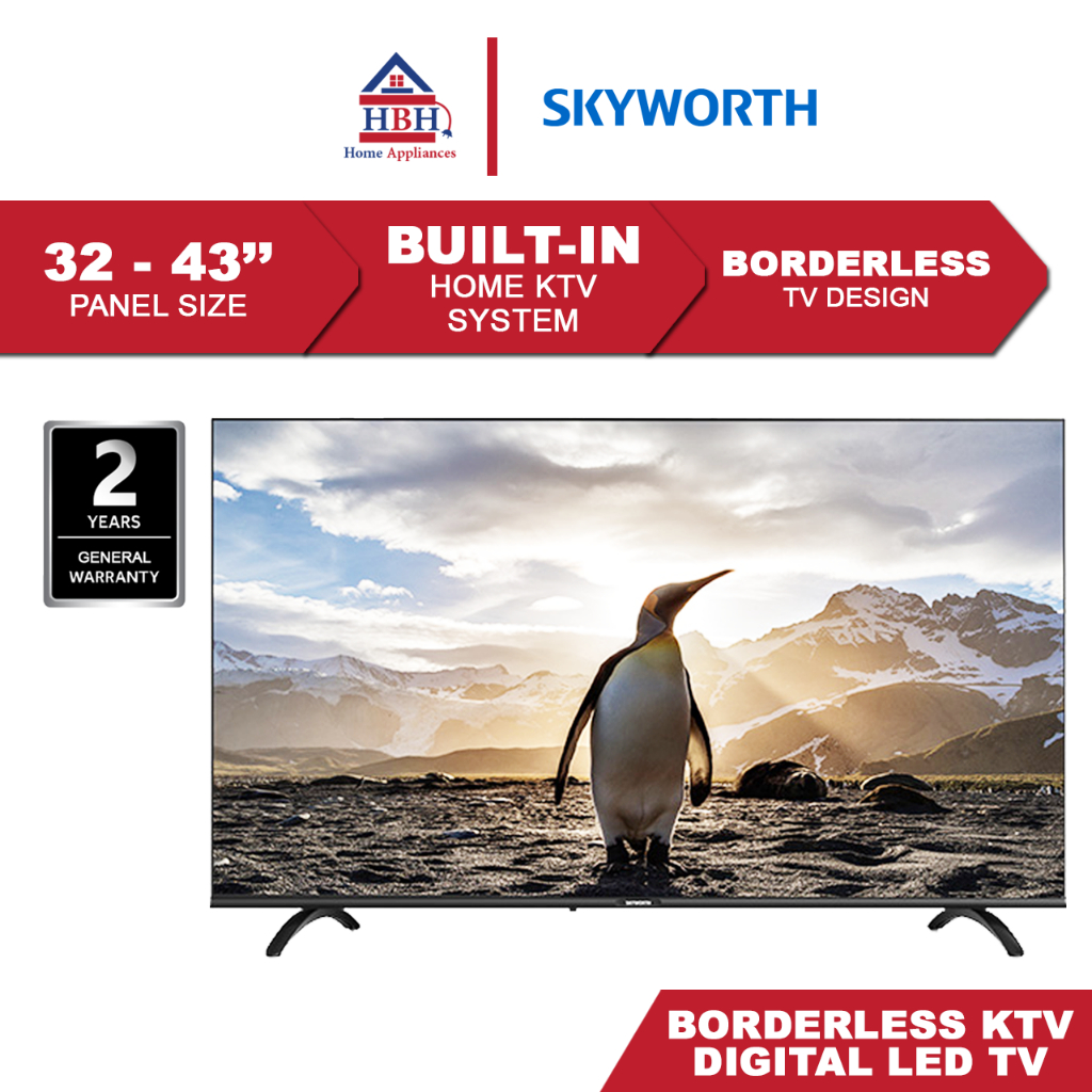 Skyworth 32TB2000 40TB2000 43TB2000 32'' 40'' 43'' HD FHD Built In KTV Digital TV 电视 Televisyen TB2000