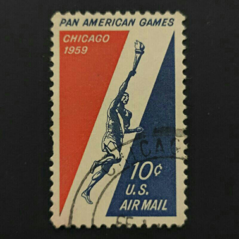 1959 Stamp USA-Complete Unique Used Stamp-10c The Opening Of The Pan-American Games Of 1959 At Chicago