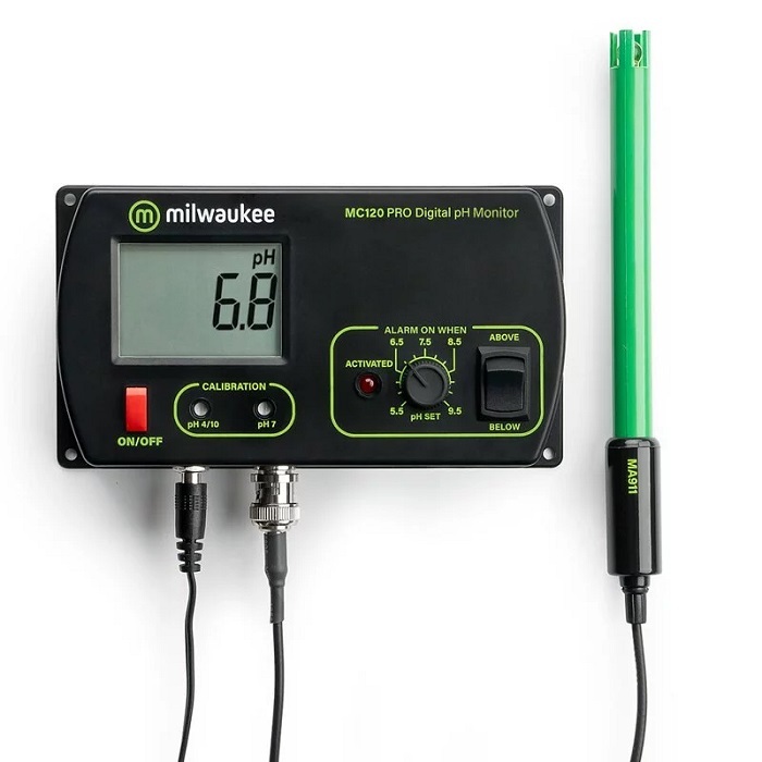[BUY DIRECT - 25% OFF] Milwaukee Pro pH Monitor MC-120 (lab grade accuracy, check on pH levels with alarms)