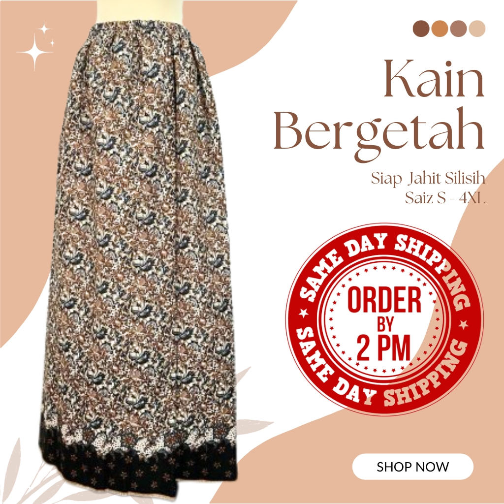 Kain Berpantang Bergetah / Confinement Sarong / Kain Batik Instant / Basahan - Ready Stock