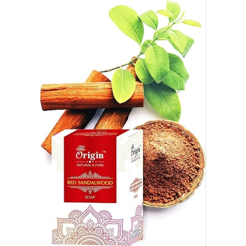 The Origin Kerala Handcrafted Natural Red Sandal Face Soap Sabun Mandi