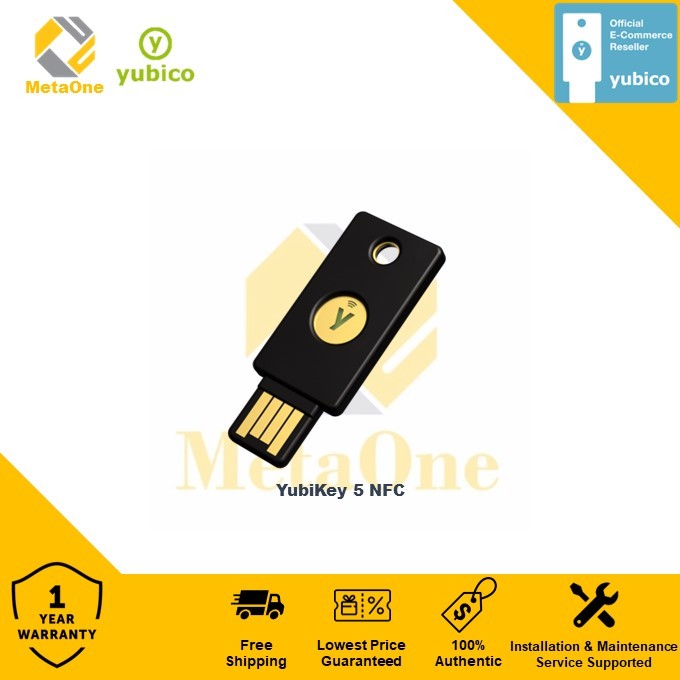 [READY STOCK] YubiKey 5 NFC (GTIN: 5060408461426) - Sole Authorized E-Commerce Partner in Malaysia