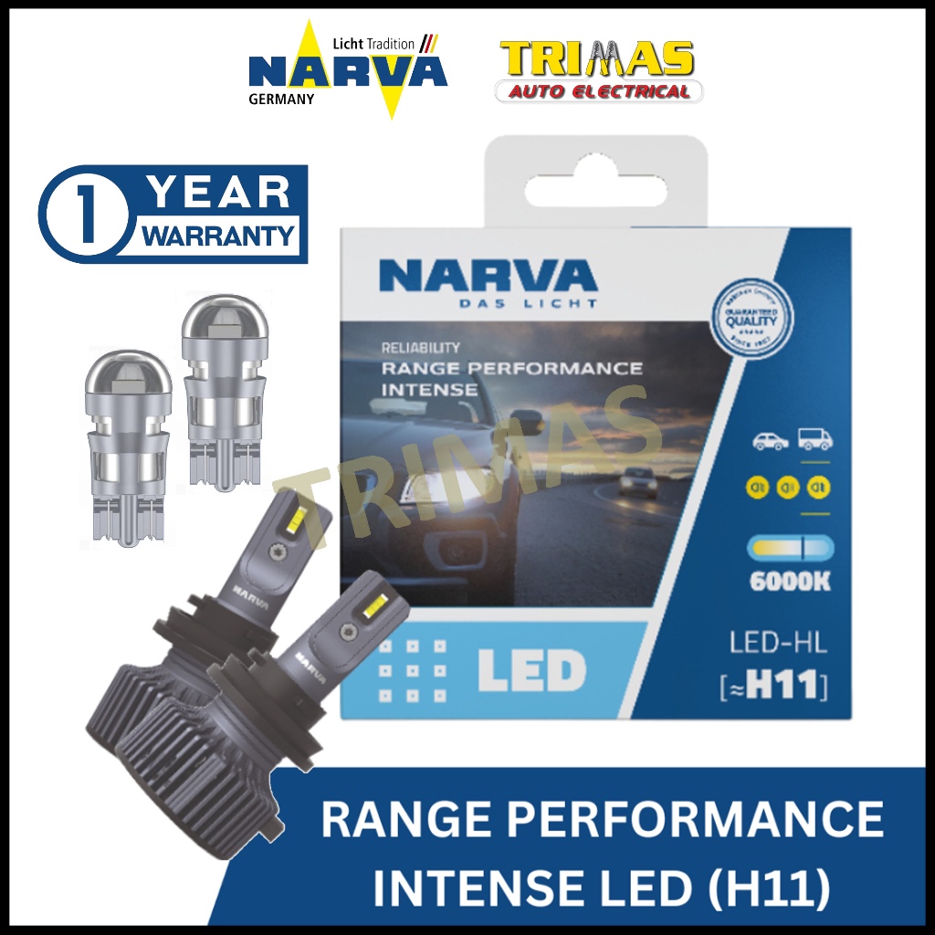 Narva Range Performance LED 12V 24V 6500K H1 H3 H4 H7 H8 H11 HB3 9005 HB4 9006 HIR2 9012 H16 Car Headlight Bulb