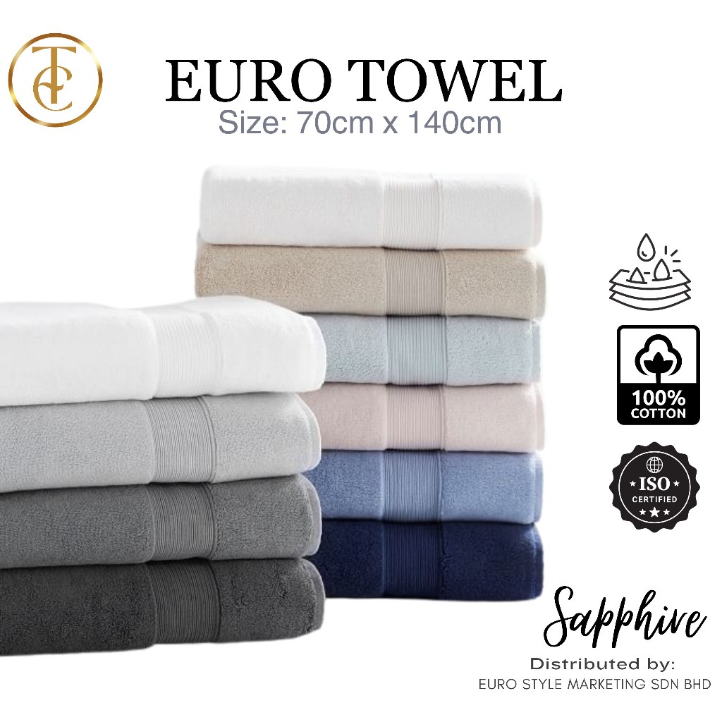 Bath Towel 100% Cotton 70x140cm Ultra Soft Comfort Touch Hotel Grade Towel l Tuala Mandi Dewasa