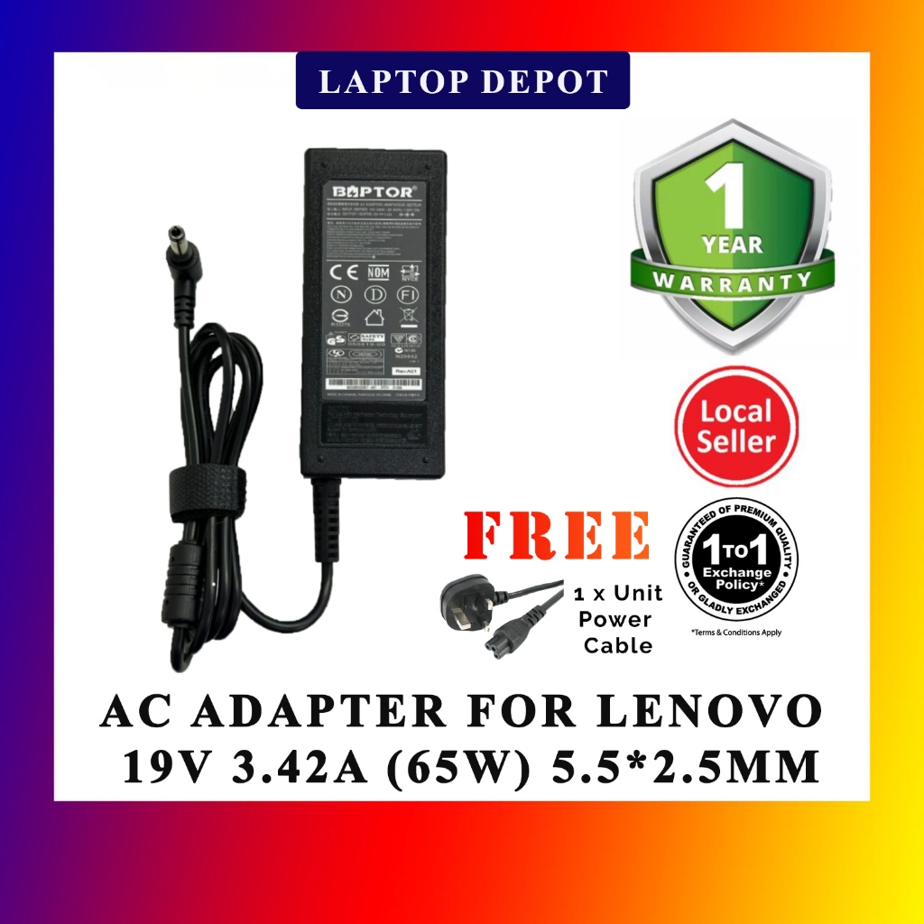 { Quality } Pengecas For Lenovo U110 U350 Y300 Y310 Y330 Y410 Y430 Y450 19V 3.42A (5.5*2.5mm) 65W Ad