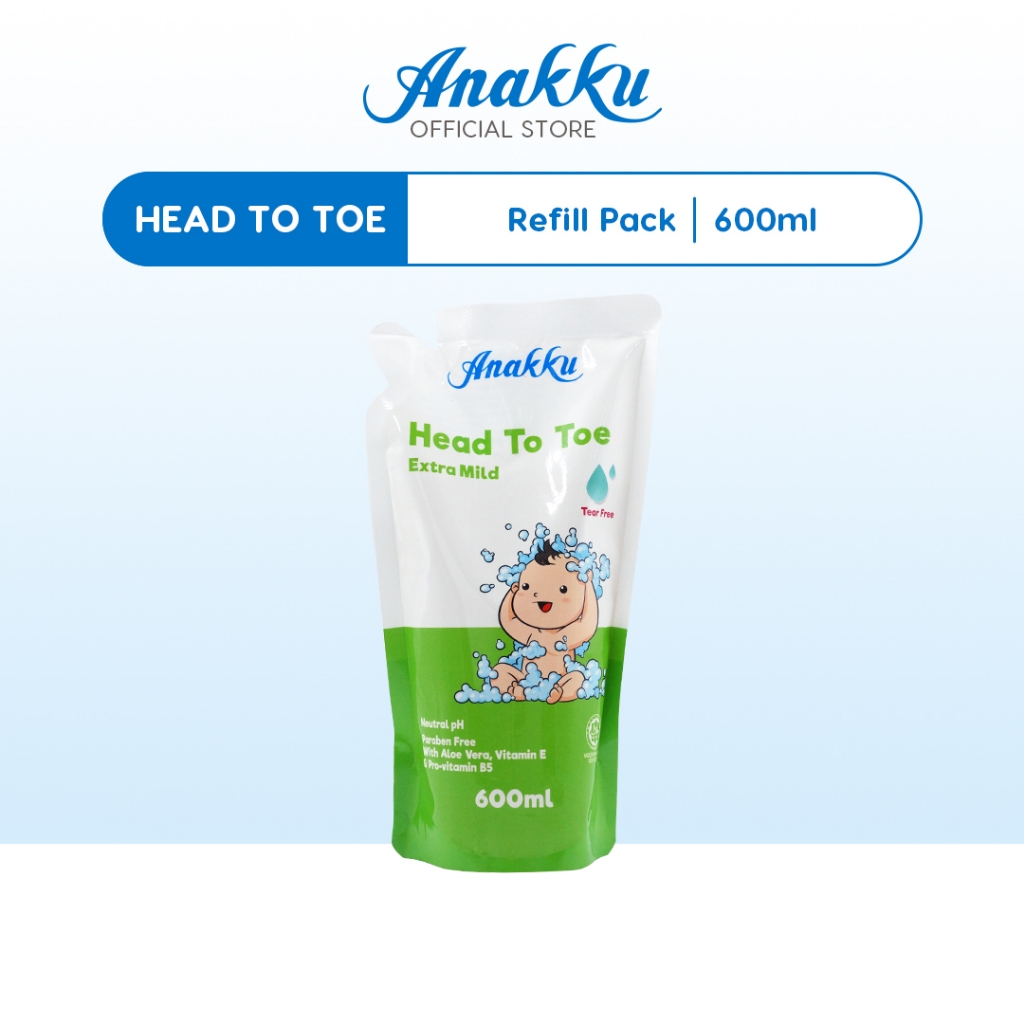 Anakku Baby Bath Head To Toe Refill Pack (600ml) Sabun Mandian Bayi 175-060