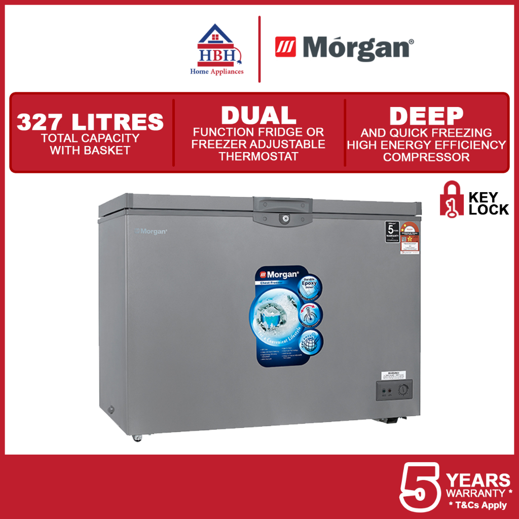 Morgan MCF-3007LS MCF-3507LS 271L 303L CFC Free Dual Function Chest Freezer with Key Lock 3507LS 3007LS 3507 3007