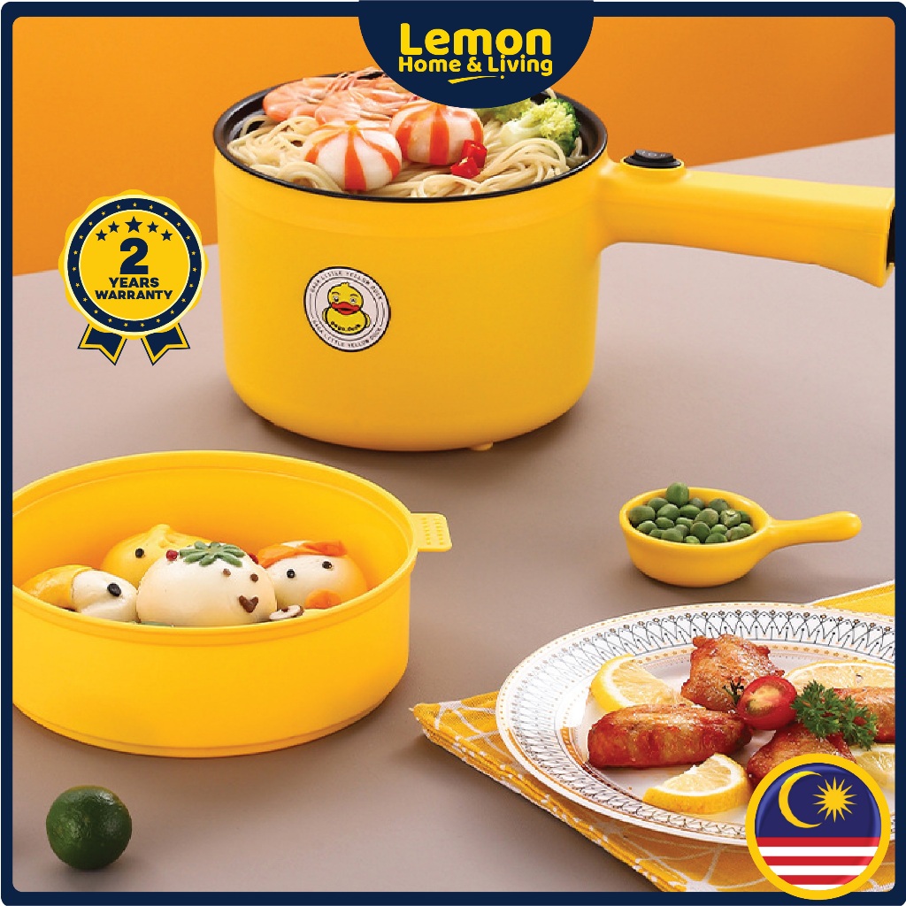 🍋 LEMON 🍋 1.8L Mini Electric Cooker Multi functional Cooker Non-Stick Mini Electric Pot Student pot/Mini Rice Cooker